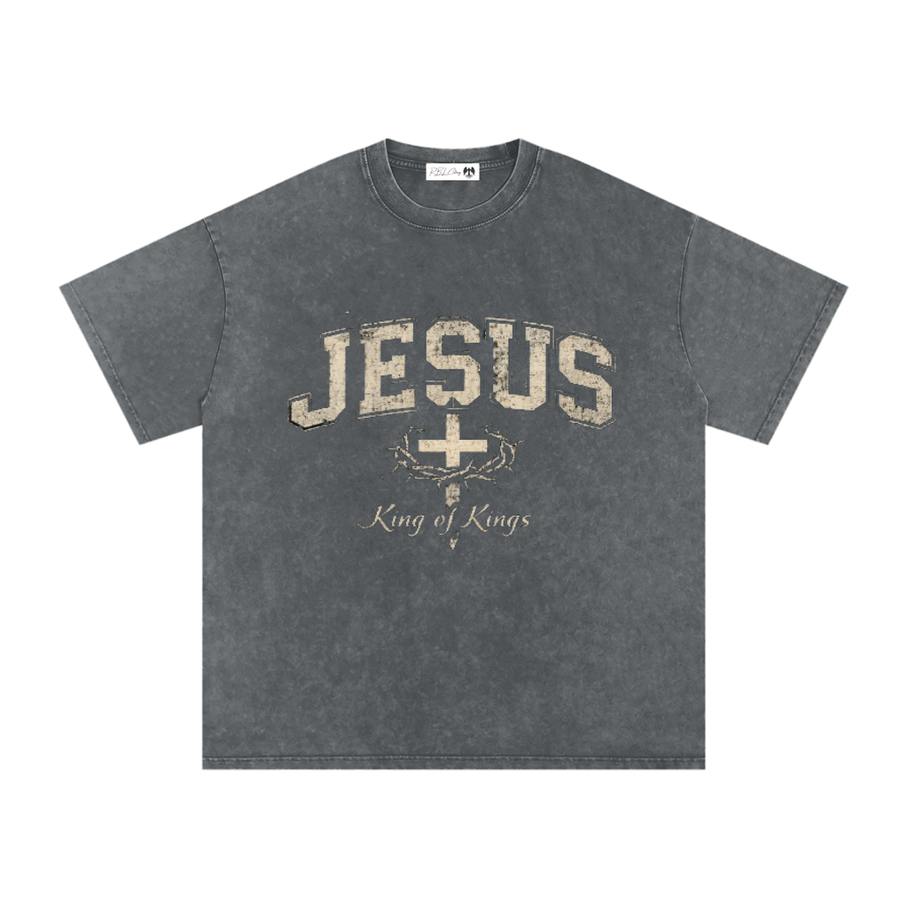 Jesus, Kings of kings. Oversized Cotton T-Shirt